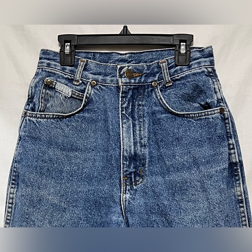 Vintage 80’s SUNSET BLUES High Waist No Stretch Mom Jeans Straight Leg Denim - Picture 3 of 11